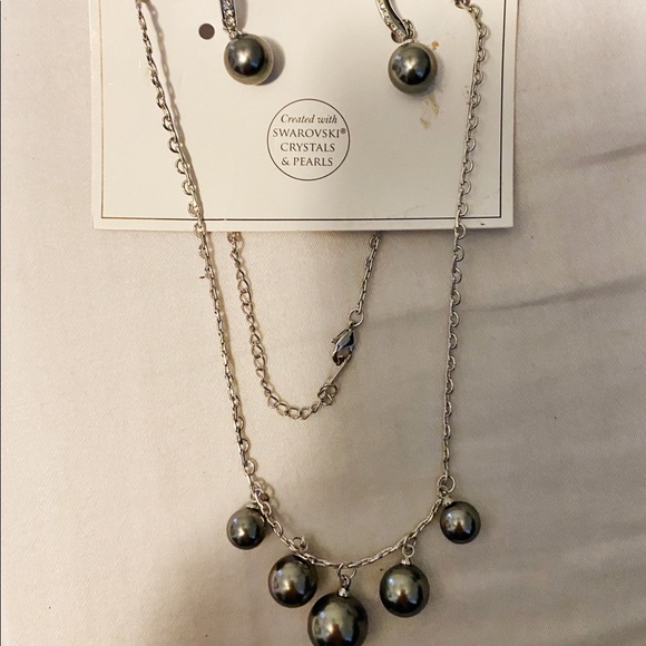 katherine karambelas pearl and Swarovski crystal set - Picture 1 of 2